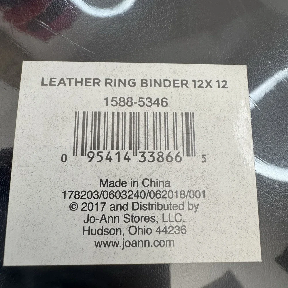 Park Lane Paperie 12x12 Black Leather Ring Binder Scrapbook Album New Sealed